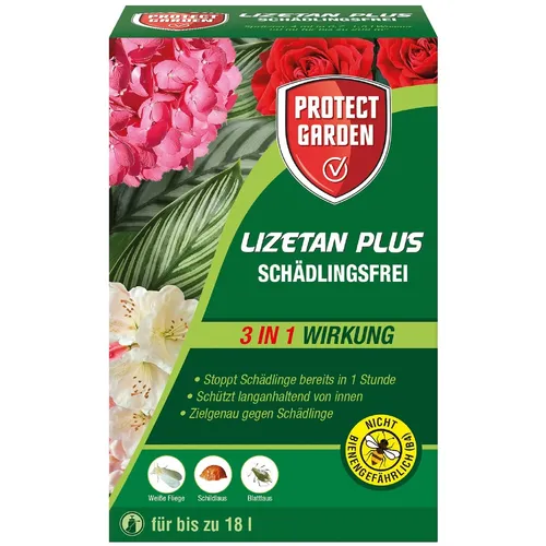 PROTECT GARDEN Lizetan Plus Schädlingsfrei, Blattlausfrei Konzentrat, mit langanhaltendem Schutz gegen Schädlinge an Zierpflanzen, 50 ml