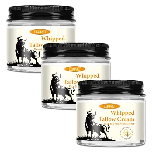 P-Beauty Whipped Tallow Cream - 3-tlg. Hautpflege - Körpercremes mit 100% natürlichen Inhaltsstoffen, ideal für trockene und empfindliche Haut. Die schaumige Textur zieht schnell ein und bietet eine tiefgreifende, langanhaltende Feuchtigkeitspflege.