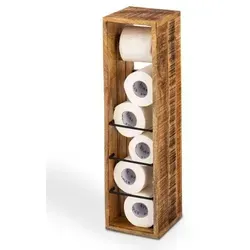 Amagohome Klopapierhalter aus Mangoholz in braun von Amagohome