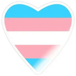 Spreadshirt Trans Herz LGBTQ+ Sticker Aufkleber, 10 x 10 cm, Transparent glänzend - Transparent