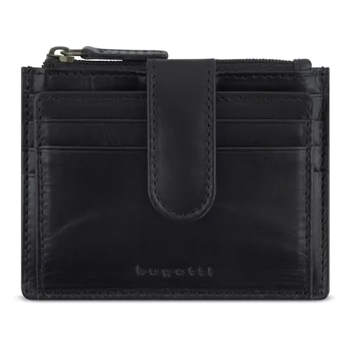 bugatti Remo kleines Portemonnaie mit RFID-Schutz - Herren-Geldbörse aus hochwertigem Rindleder mit 6 Kartenfächern und RFID-Schutz gegen Datendiebstahl, perfekt für Sicherheit und Stil.