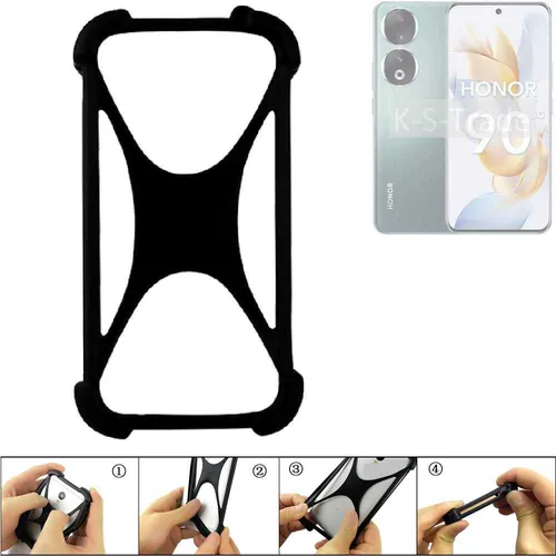 Bumper für Honor 90 Pro Silikon Hülle Softcase Stoßschutz Kantenschutz Schutz