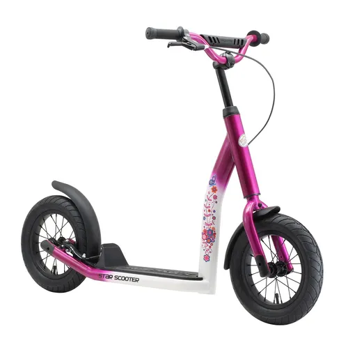 STAR SCOOTER Tretroller für Kinder ab 7 Jahren | 12 Zoll Sportroller in Pink - Roller/Kickboards mit stabilem Stahlrahmen, 12 Zoll Luftreifen für perfekten Fahrkomfort und einstellbarem Lenker für individuelle Anpassung.