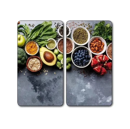 Neustanlo Schneide- und Abdeckplatte 2er Pack Multi-Glasschneideplatte Edition 4 AVOCADO Style, Sicherheitsglas