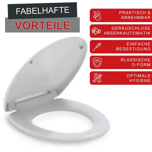 VanFlake WC-Sitz | abnehmbar | Absenkautomatik (Softclose) | Neu