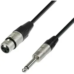 Adam Hall Cables 4 STAR MFP 0600 - Mikrofonkabel REAN XLR female auf 6,3 mm Klinke mono, 6 m lang und ideal für hochwertige Audioübertragungen