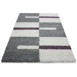 Novel Hochflorteppich Gala 2505 in Lila, 280x370 cm in lila von AY YILDIZ