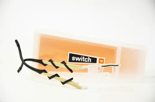 Switch it 2108 Damen Kunststoff creme schwarz Unisex Wechselbrille Brille Neu