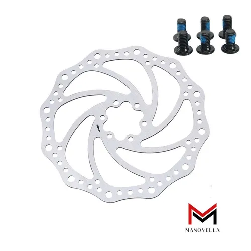 Fahrrad Bremsscheibe 180 mm Edelstahl 6-Loch + Schrauben Universell MTB