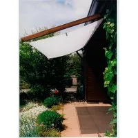Floracord Pergola Bausatz mit Sonnensegel Weiß 420 cm
