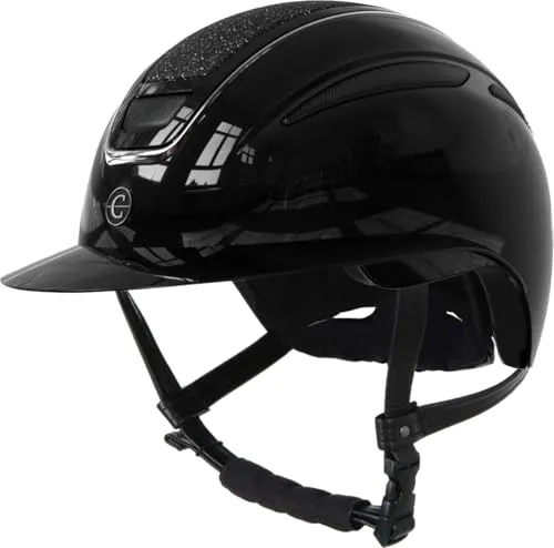 Covalliero Reithelm Elite Polo Helm in Lackschwarz 53-55 cm