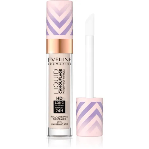 Eveline Cosmetics Liquid Camouflage wasserfester Korrektor mit Hyaluronsäure Farbton 01 Light Porcelain 7.5 ml
