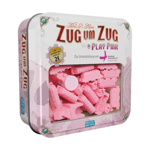 Days of Wonder, Zug um Zug – Play Pink, Erweiterung, Familienspiel, Brettspiel, 2-5 Spieler, Ab 8+ Jahren, 30-60 Minuten, Deutsch