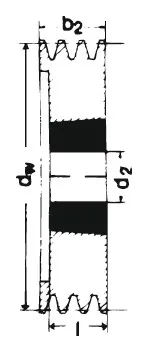 Produktbild Optibelt Keilrillenscheibe SPZ/10, 3-rillig, 67 mm, Taper-Buchse 1108