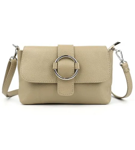 ITALYSHOP24 Schultertasche MADE IN ITALY Damen Leder Tasche Umhängetasche Cross Over Body Clutch, Messenger Bag Brusttasche Hüfttasche Freizeit Abendtasche Smartphone