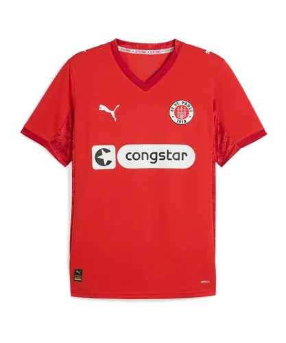 PUMA FC St. Pauli Fourth Trikot - Kurzarm Fußballtrikot - Fußball-Fanartikel für echte Fans, atmungsaktives Material und offizielles 1. Bundesliga Trikot des FC St. Pauli in leuchtendem Rot.