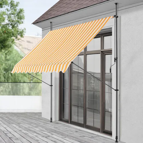 pro.tec Klemmmarkise Stem, 250 x 120 cm, ohne Bohren in gelb von Protec