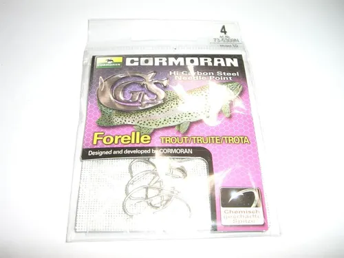 Cormoran CGS Forellenhaken Gr. 4 ungebundene Haken 10 Stück Angelhaken