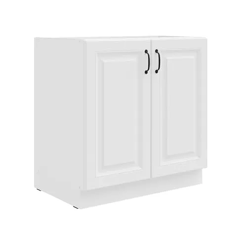 Küchen-Preisbombe Unterschrank 80 cm - Stilo Weiß - Unterschrank 80 cm für Ihre Traumküche, elegant in Weiß matt, ideal für eine stilvolle und funktionale Küchengestaltung ohne Elektrogeräte.