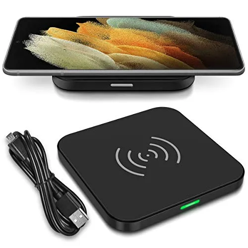 QI Induktive Ladestation 15W - Schnelles & sicheres kabelloses Laden kompatibel mit Samsung Galaxy S25 S24 S23 S22 S21 S20 Plus Ultra FE Ladegerät