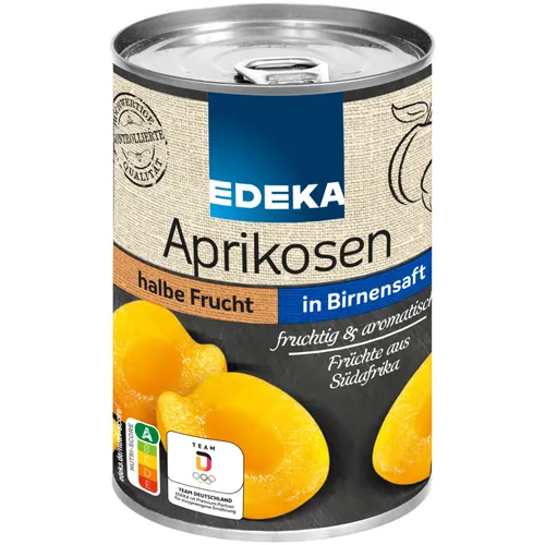 Edeka Aprikosen halbe Frucht in Traubensüße 425ml Dose von EDEKA