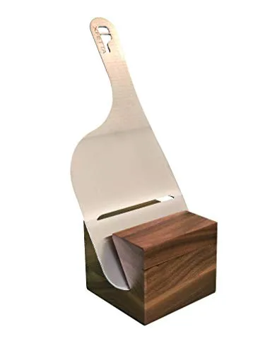 Sanelli Ambrogio - Trüffi XFETTA, feste und glatte Klinge, Nitro-B-Stahl. Inklusive Schutzband für Klinge und Walnusshalter.