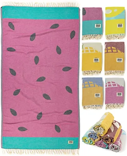 BEARFOOT XXL Strandtuch groß, 180x90cm - Frottiertücher, aus 100% Baumwolle nach Oeko-TEX®, saugstark und schnell trocknend – ideal für Strand, Sauna und Freizeit.