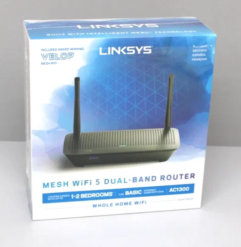 Linksys MR6350 Dual-Band WLAN-Router - AC1300 für schnelles Internet - Router für nahtloses Mesh-WiFi, ideal für Streaming und Gaming mit bis zu 867 Mbps Datenübertragungsrate.