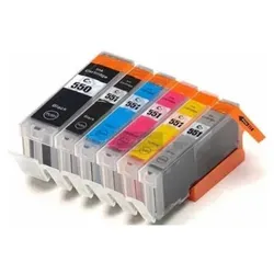 kompatible Tintenpatronen Canon PGI-550 black & CLI-551 cyan, magenta, yellow, black und gray - 6 Druckerpatronen in XL Füllmenge für Pixma IP8... 6