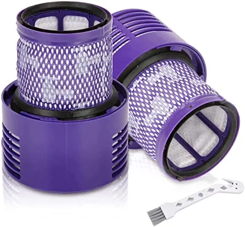 Chonphan V10 Ersatzfilter für Dyson V10 Cyclone Animal Absolute Motorhead Total Clean SV12 Staubsauger-Serie Hoover mit Reinigungsbürste, ersetzt # DY-969082-01 (2 Stück)
