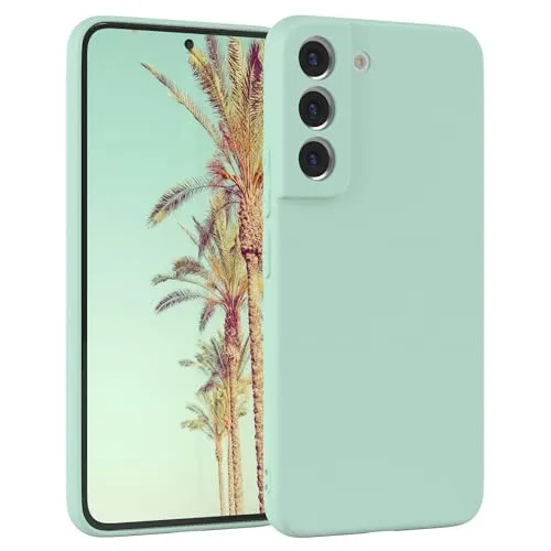EAZY CASE - Silikonhülle für Galaxy S22 5G Hülle Silikon Case Grün weich stoßfeste Handyhülle Schutzhülle mit Kameraschutz Dünn Premium Schutz Cover TPU Phone Bumper in Pastell Mintgrün Matt