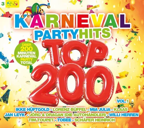 Karneval Party Hits Top 200 (3 CDs) – NEU/OVP