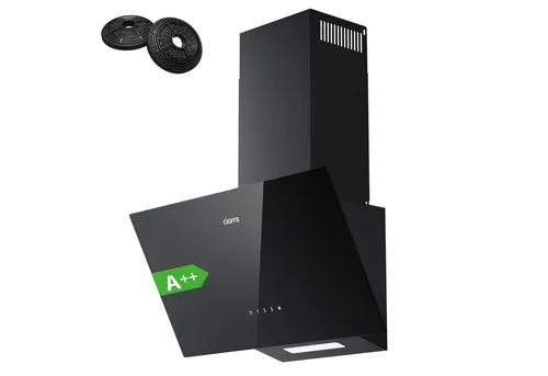 CIARRA Kopffreihaube VM6750CB - A++ Dunstabzugshaube 60cm - Dunstabzugshaube mit 350m³/h Saugkraft und nur 60dB Geräuschpegel, ideal für ruhige Küchen. Mit SensorTouch-Bedienung und energiesparender LED-Beleuchtung.
