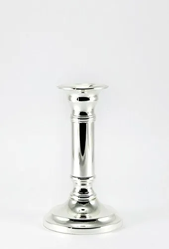 Eleganter Kerzenleuchter Silber – Rund und Versilbert, 15cm Höhe - Kerzenständer aus versilbertem Material, ideal für moderne Wohnräume. Perfekt für Flur, Wohnzimmer oder Esszimmer und sorgt für stimmungsvolle Beleuchtung.