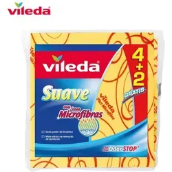 Weiches Gelbes Tuch 4+2 30 % Mikrofaser 142010 Vileda von Vileda