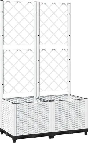 vidaXL Pflanzkübel mit Rankgitter - Blumenkasten mit Spalier, langlebig und ideal für Kletterpflanzen in Garten oder Terrasse