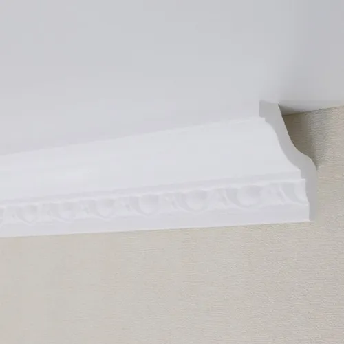 PROVISTON Stuckleiste Polystyrol | 48 x 58 x 2000 mm | Weiß | Deckenleiste