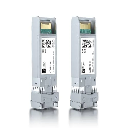 Stück,10G Multimode SFP+ LC Modul, 10GBase-SR Fiber Transceiver für Cisco SFP-10G-SR, Meraki MA-SFP-10GB-SR, Ubiquiti UniFi UF-MM-10G, Mikrotik, Netgear and More (MMF,850nm,300m,DDM) 2