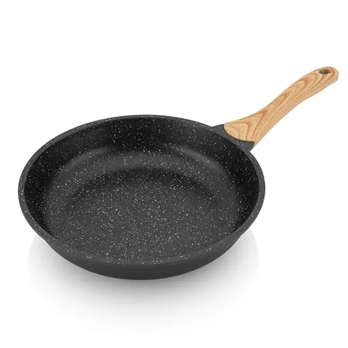 ETA Titan-Induktionspfanne Titanium II - 28cm, Antihaftbeschichtet - Pfanne für alle Herdarten, inklusive Induktion. Mit kratzfester Titanoberfläche für gesundes Kochen mit weniger Fett und einfache Reinigung in der Spülmaschine.