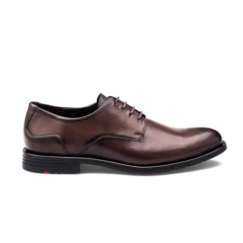 LLOYD Herren Schnürschuhe EEZY 110 in Braun, EU-Größe 44 - Herren-Schnürhalbschuhe mit Wechselfußbett, ideal für Einlagen. Extra-Light Sohle für optimalen Tragekomfort und Derby-Schnürung mit Ziernähten.