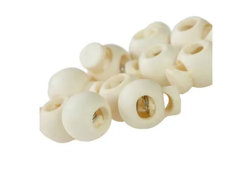 maDDma 10 Einloch-Kordelstopper rund 15x19mm, Durchzug 4x5,5mm Gurtstecker