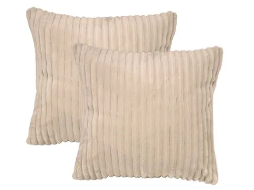 ZOLLNER Kopfkissenbezug mit Reißverschluss 2-teilig 100% Polyester, 40x40 cm, Beige