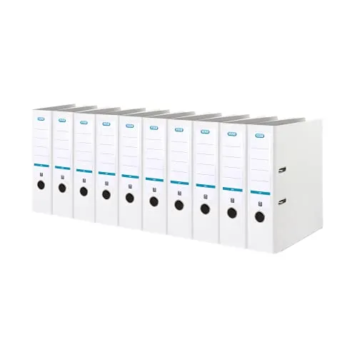 ELBA Aktenordner A4 smart top 80mm - Ordner für bis zu 570 DIN A4-Blätter, mit formstabiler Spezialpappe und auswechselbarem Rückenschild – ideal für eine organisierte Ablage.