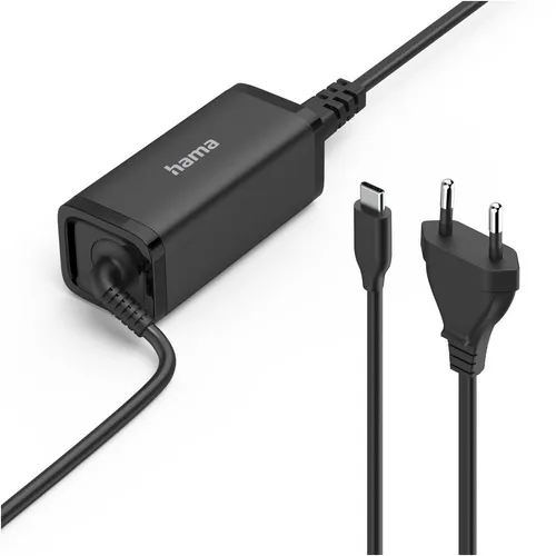 Hama USB-C Netzteil 65W, GaN, kompakt und leistungsstark - Notebook-Netzteile/-Ladegeräte, universell mit Power Delivery (PD) für schnelles Laden aller kompatibler Geräte.