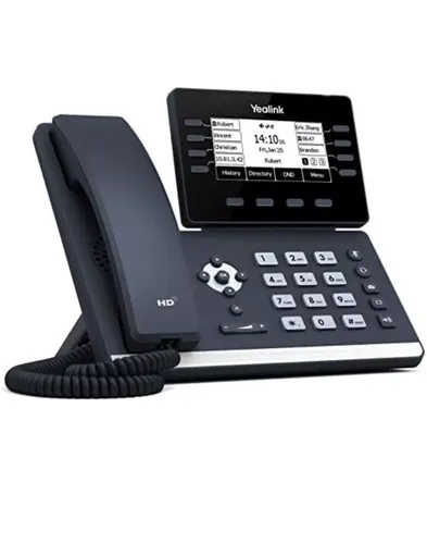 Yealink SIP T53W Telefon mit 3,7 Zoll LCD-Display - Festnetztelefon mit Bluetooth, WLAN und USB 2.0-Port, ideal für moderne Büros und Home Office mit Power Over Ethernet (PoE) für einfache Installation.