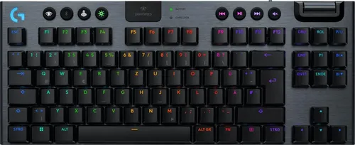 Logitech G G915 X LIGHTSPEED TKL - Flache kabellose Gaming-Tastatur mit RGB-Hintergrundbeleuchtung, 42 Stunden Akkulaufzeit und anpassbaren Tasten für ultimatives Gaming-Erlebnis