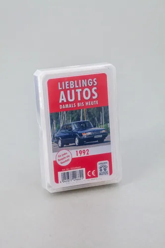 Auto Quartett 1992 Baujahr Geburtsjahr 33. Geburtstag Geschenk Spielkarten Neu