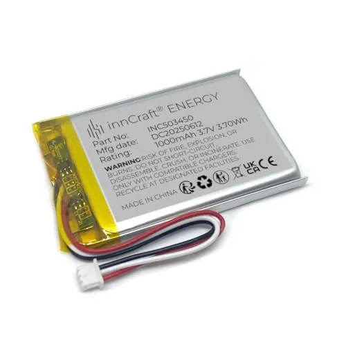 Lithium Polymer Akku innCraft Energy 1000mAh 3.7V, Modell 503450 mit 3P Molex 51021-030 1,25 mm Pitch-Anschluss