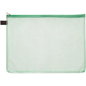 Foldersys Reißverschlussbeutel 40472-54, A4, grün, aus PVC, 1 Fach