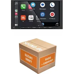 JUST SOUND JBL Legend 700D Einbauset für Suzuki Swift - Komplettes 2-DIN Autoradio Einbauset mit JBL Legend 700D für Suzuki Swift (2005-2010), inklusive kabellosem Apple CarPlay und Android Auto für nahtloses Streaming.